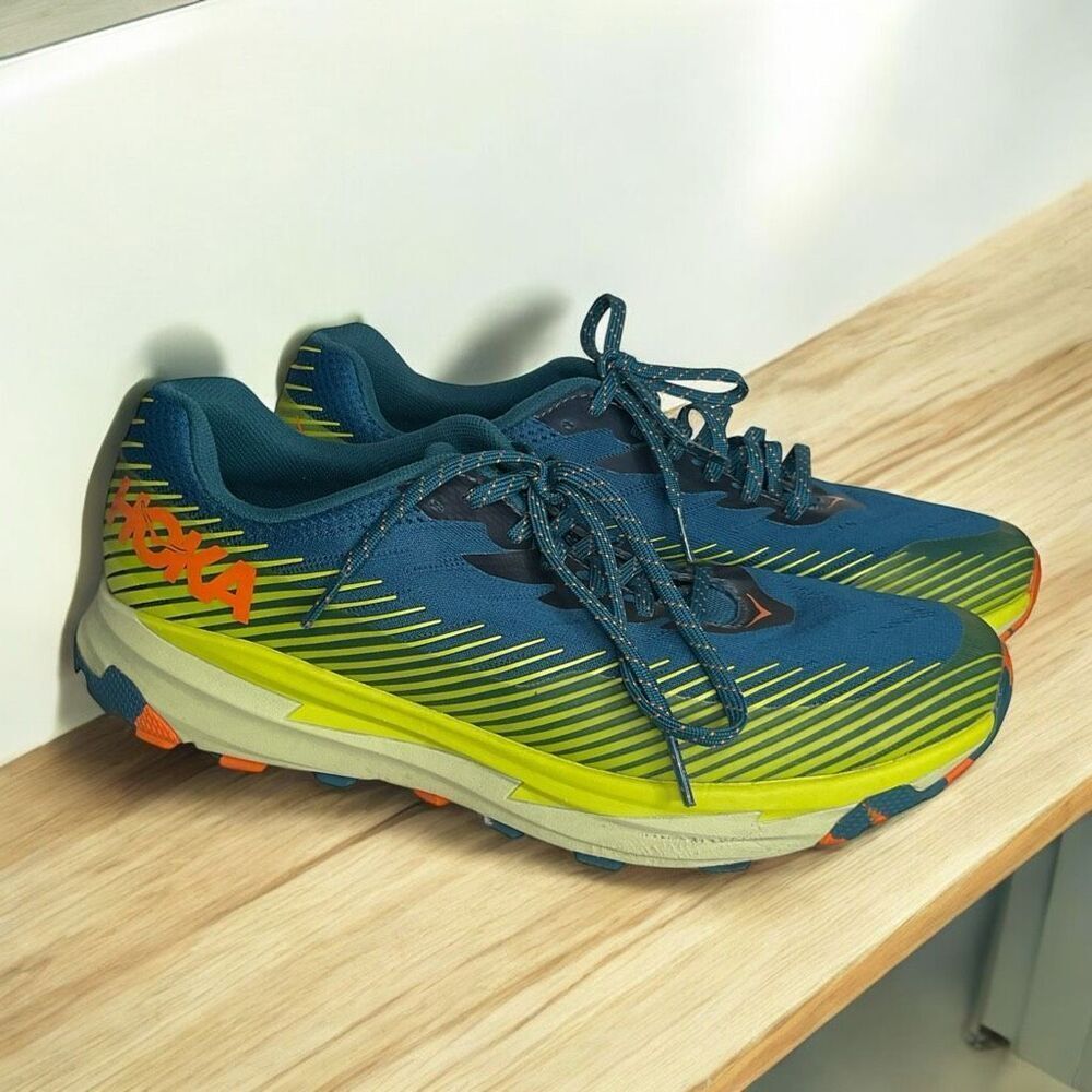 Hoka One One Men's size‎ 10 Torrent 2 Running Sneaker Shoes Blue Corral